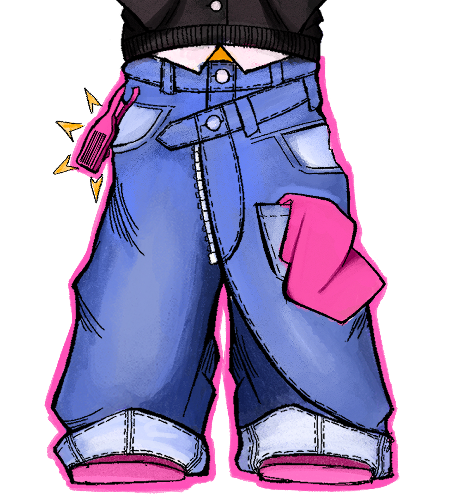 DRAPED JEANS
