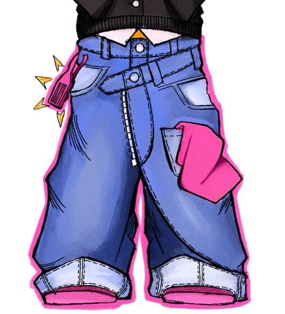 DRAPED JEANS