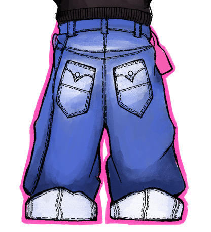 DRAPED JEANS